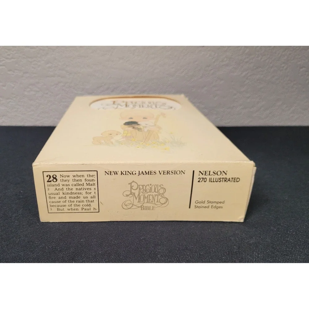 VTG 1985 Precious Moments Bible Hardcover NKJV with Original Box Clean Unmarked